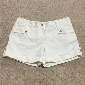 White House Black Market White Cargo Shorts